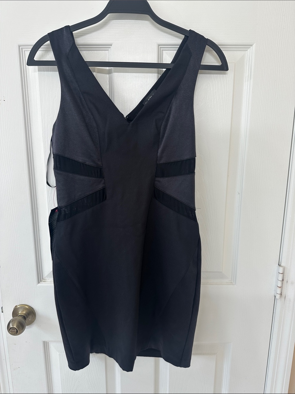 Bebe black V-Neck Midi Dress